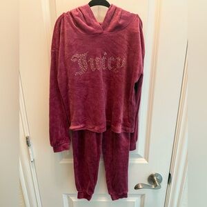 Juicy Couture Girls Velour Hoodie Set